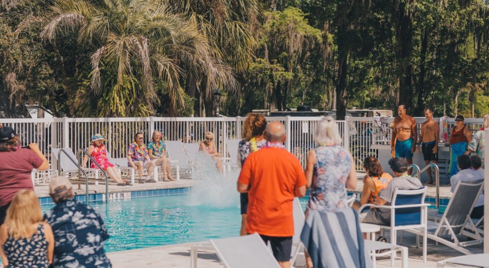 social event at pool 